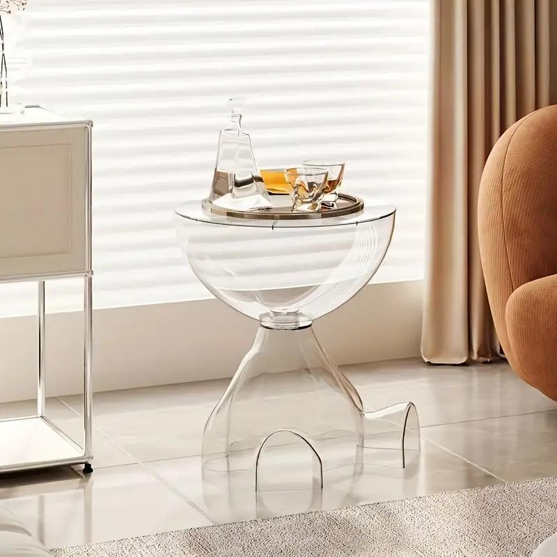 Plastic Nightstand with Side Table and Cup Holder for Bedroom detail image - detail view 16