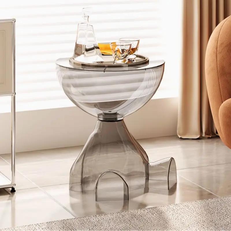 Plastic Nightstand with Side Table and Cup Holder for Bedroom detail image - detail view 19