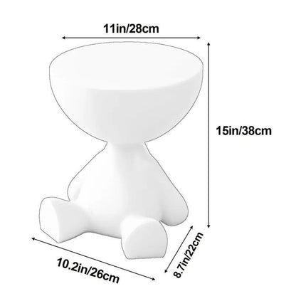 Plastic Nightstand with Side Table and Cup Holder for Bedroom detail image