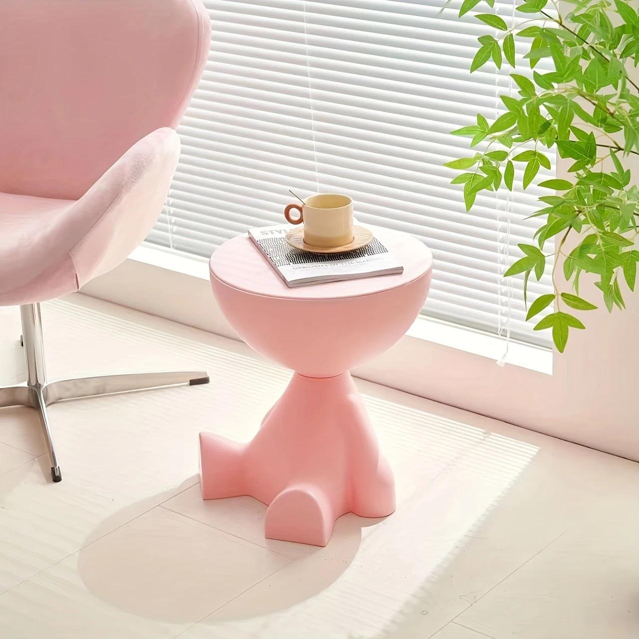 Plastic Nightstand with Side Table and Cup Holder for Bedroom detail image - detail view 6