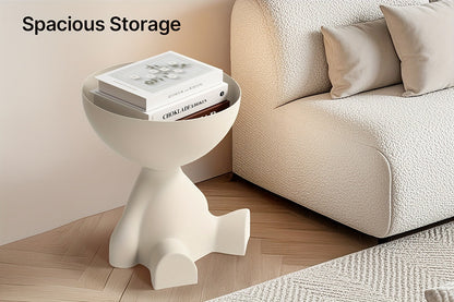 Plastic Nightstand with Stackable Design and Side Table for Bedroom detail image - detail view 11