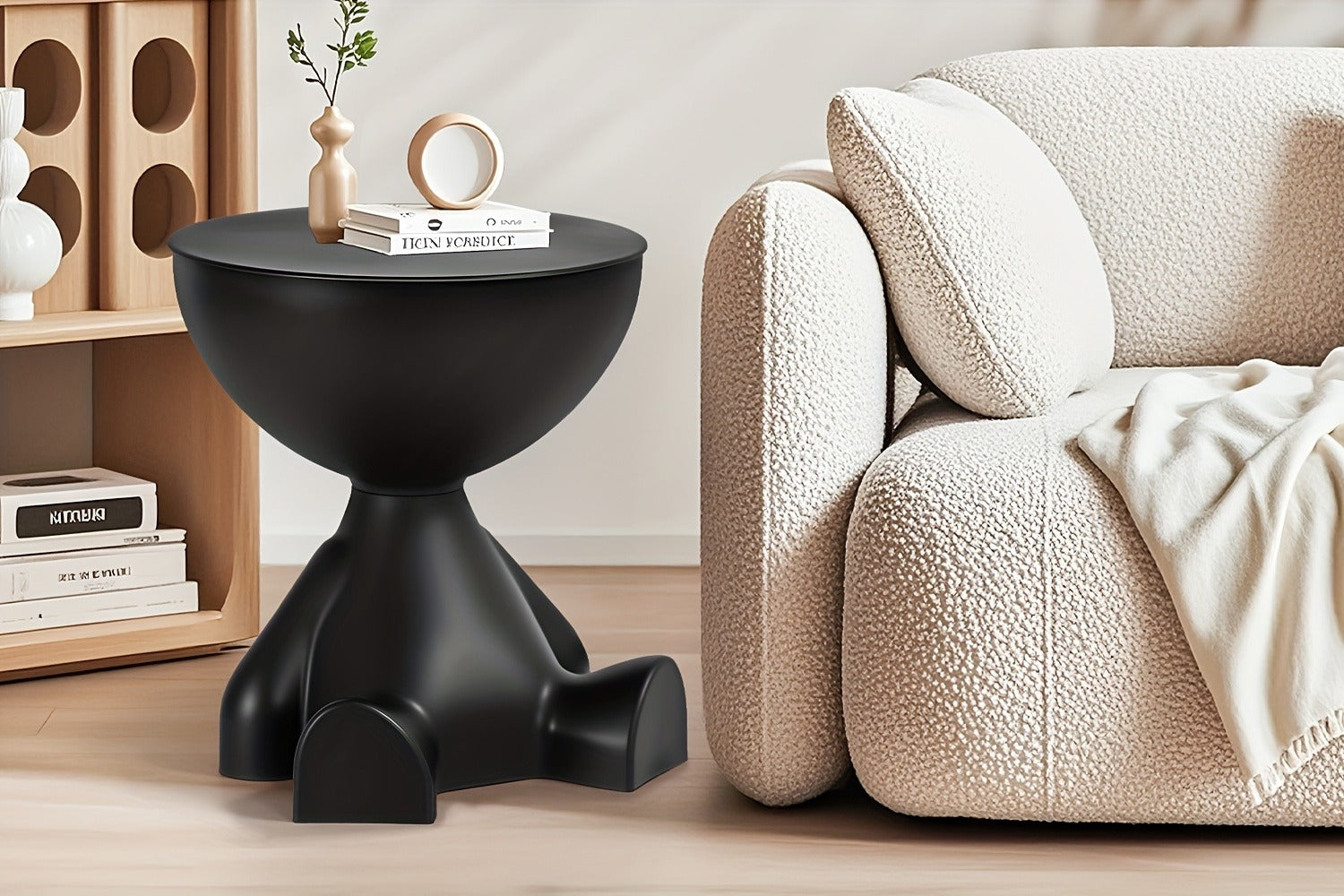 Plastic Nightstand with Stackable Design and Side Table for Bedroom detail image - detail view 13