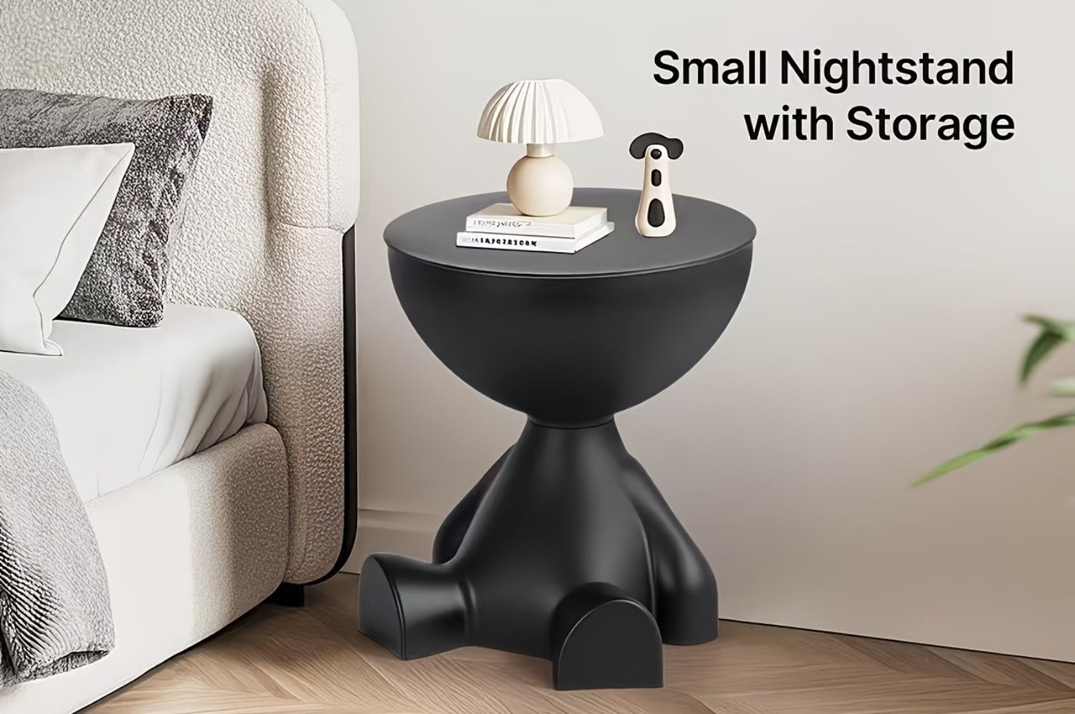 Plastic Nightstand with Stackable Design and Side Table for Bedroom detail image - detail view 9