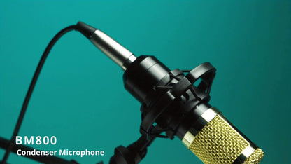 Podcast Equipment Set, Wired Microphone, BM800 Podcast Condenser Microphone And V8 Sound Card, Voice Changer-Audio Interface - Suitable for Recording, Singing, Streaming Media And Games detail image - detail view 8