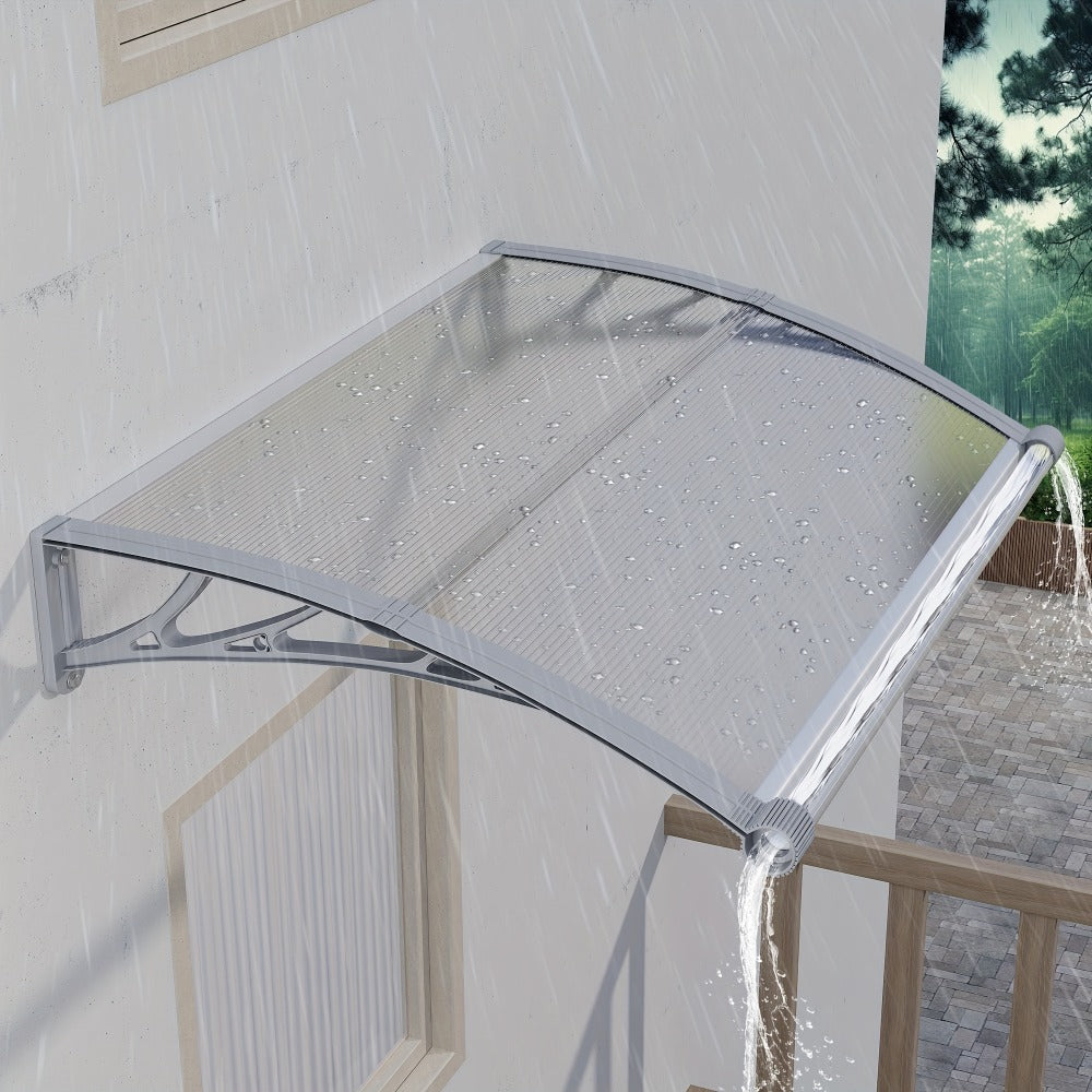 Polycarbonate Door Awning with UV Protection and Multiple Color Options for Patio detail image - detail view 15