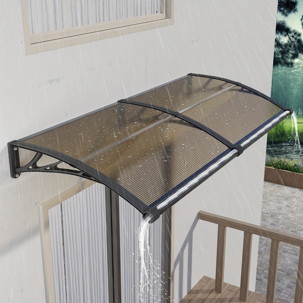 Polycarbonate Door Awning with UV Protection and Multiple Color Options for Patio detail image - detail view 4