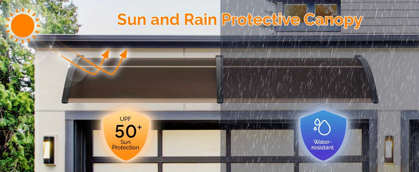 Polycarbonate Door Canopy Awning for Outdoor Shade and Protection in Patio detail image - detail view 12
