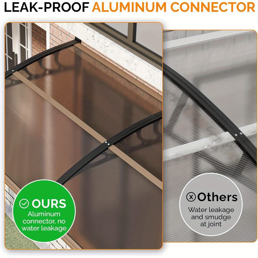 Polycarbonate Door Canopy Awning for Outdoor Shade and Protection in Patio detail image - detail view 5