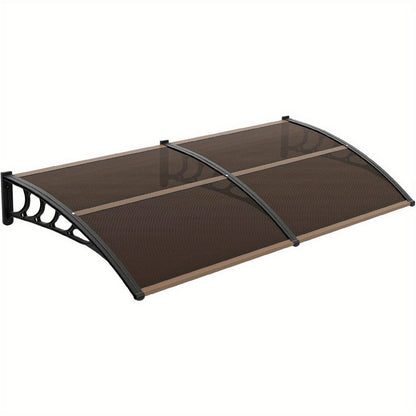Door Canopy Awning, Polycarbonate Door Canopy Window Awning 40x80 Inch - Outdoor Hollow shown in the main product view