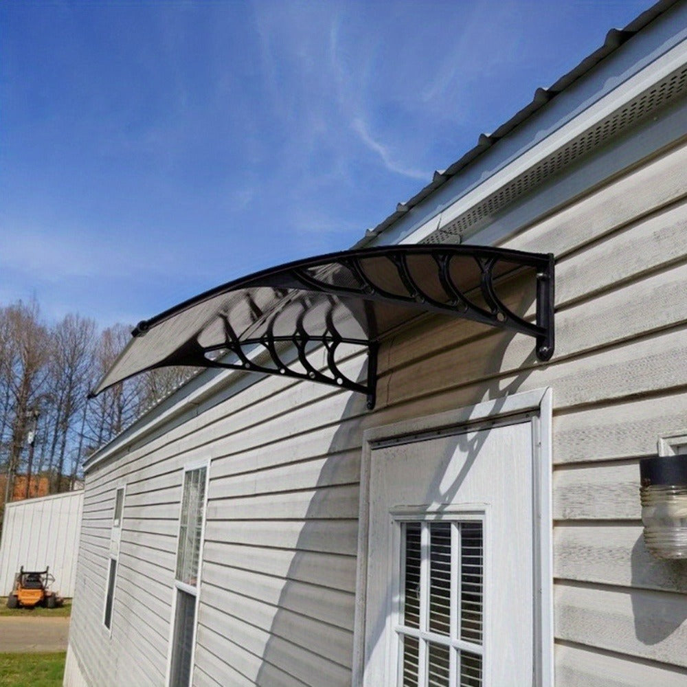 Exterior Awning, Door Window Awning 40x40 Inch Polycarbonate Panel Exterior Canopy shown in the main product view