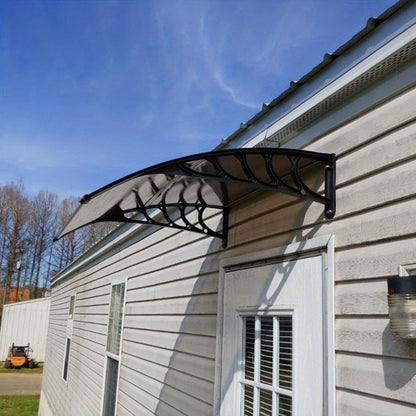 Exterior Awning, Door Window Awning 40x40 Inch Polycarbonate Panel Exterior Canopy shown in the main product view