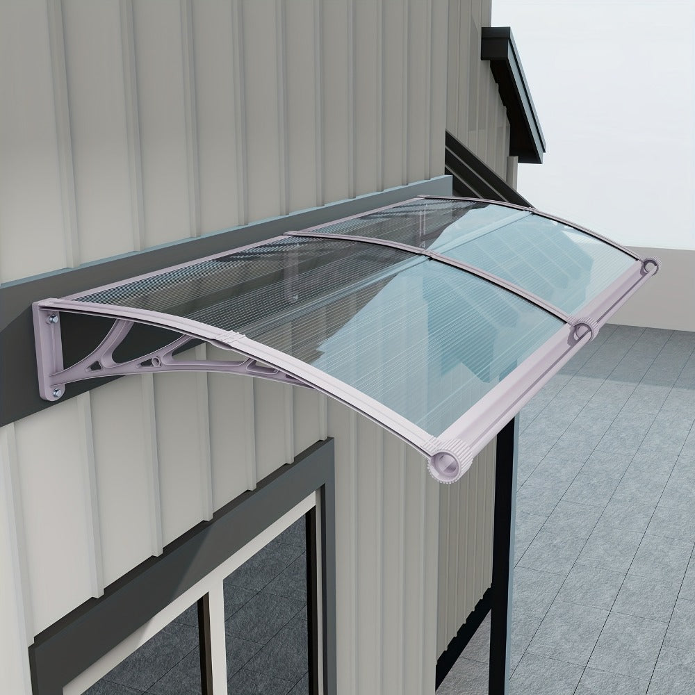 Polycarbonate Window Awning with UV Protection and Modular Design for Patio detail image