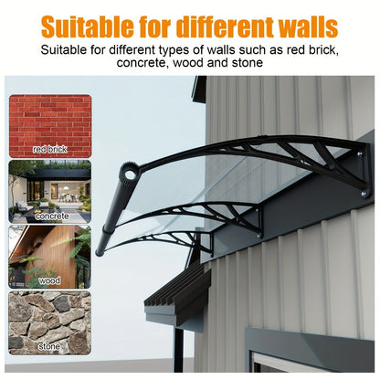 Polycarbonate Window Awning with UV Protection and Modular Design for Patio detail image - detail view 6