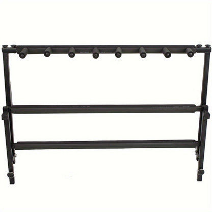 Portable 7-Guitar Folding Rack Stand with Padded Slots and Carry Bag detail image - detail view 3