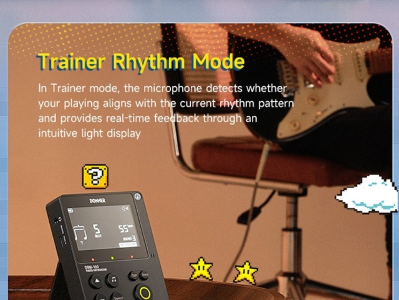 Portable Digital Metronome with Four Modes and Rhythm Trainer for Musicians detail image - detail view 11