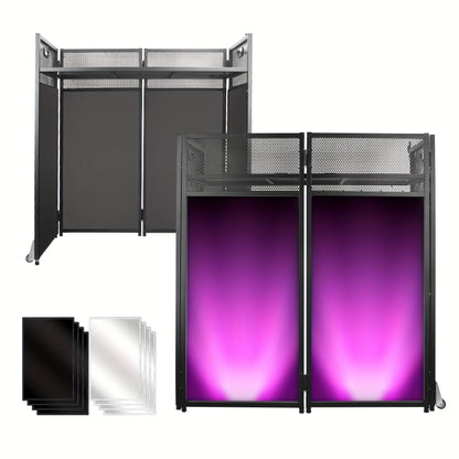 Portable DJ Booth shown in the Black option