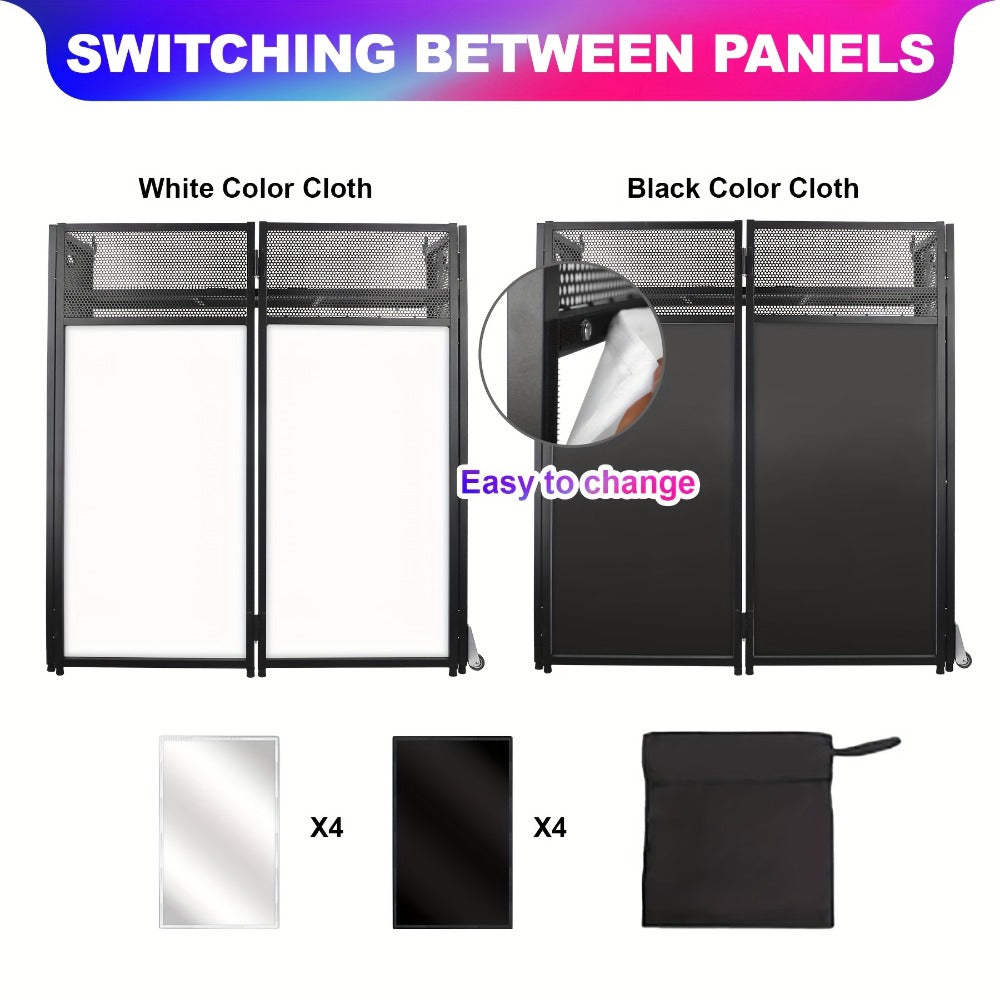 Portable DJ Booth, Portable, 5 inch, Facade for Supporting And Screening Dj Controllers detail image - detail view 5