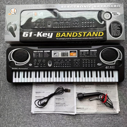 Portable Electronic Keyboard, Full Size, USB, Portable, Key, Microphone, Full for Beginner detail image - detail view 11
