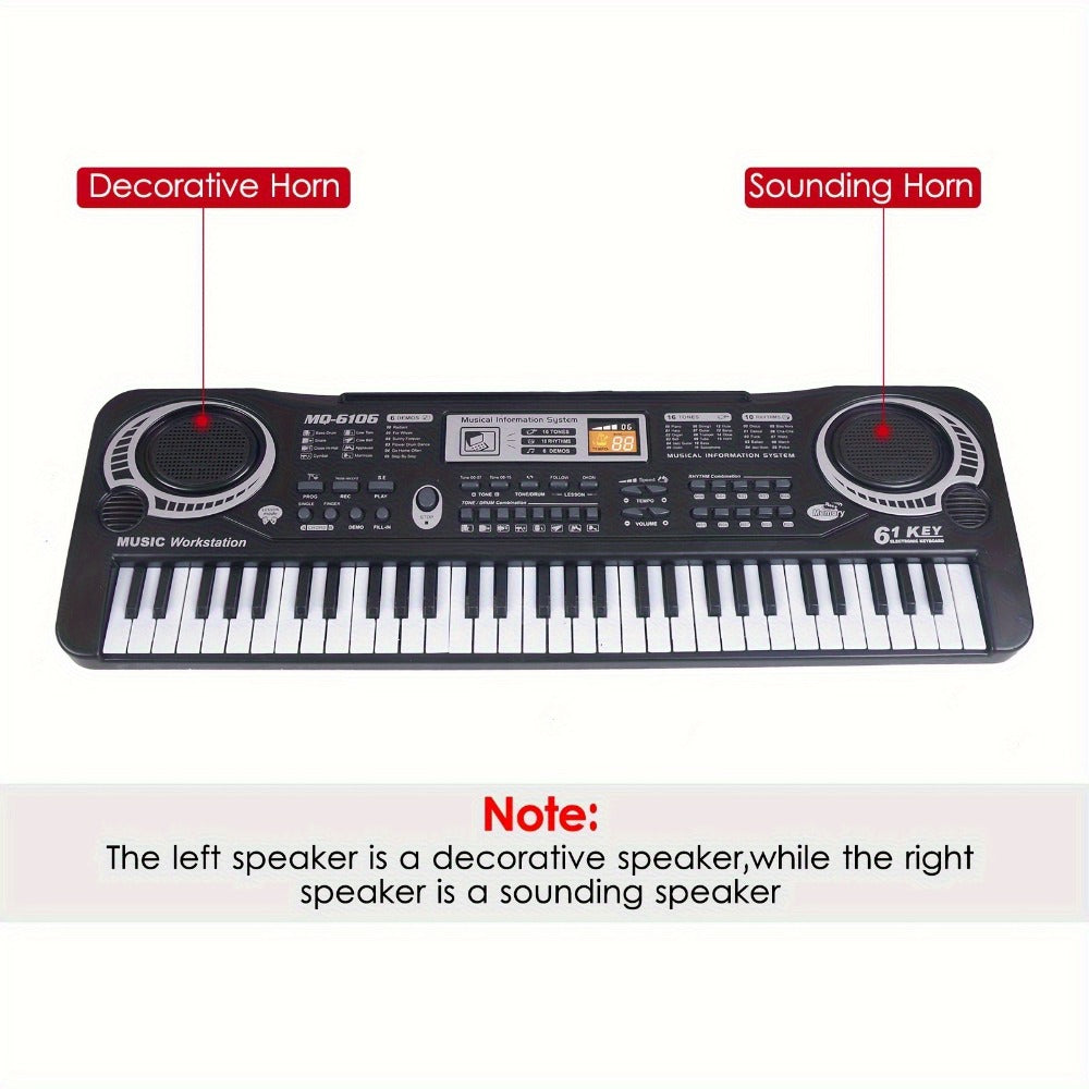 Portable Electronic Keyboard, Full Size, USB, Portable, Key, Microphone, Full for Beginner detail image - detail view 13