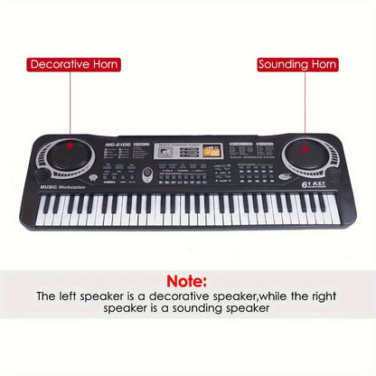 Portable Electronic Keyboard, Full Size, USB, Portable, Key, Microphone, Full for Beginner detail image - detail view 13