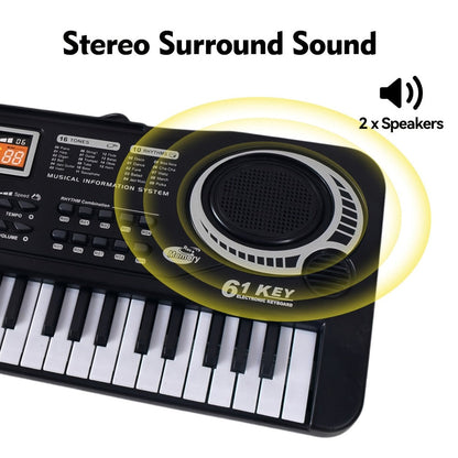 Portable Electronic Keyboard, I4250US, USB, Portable, 61-Key, Piano, Mic for Beginner detail image - detail view 11