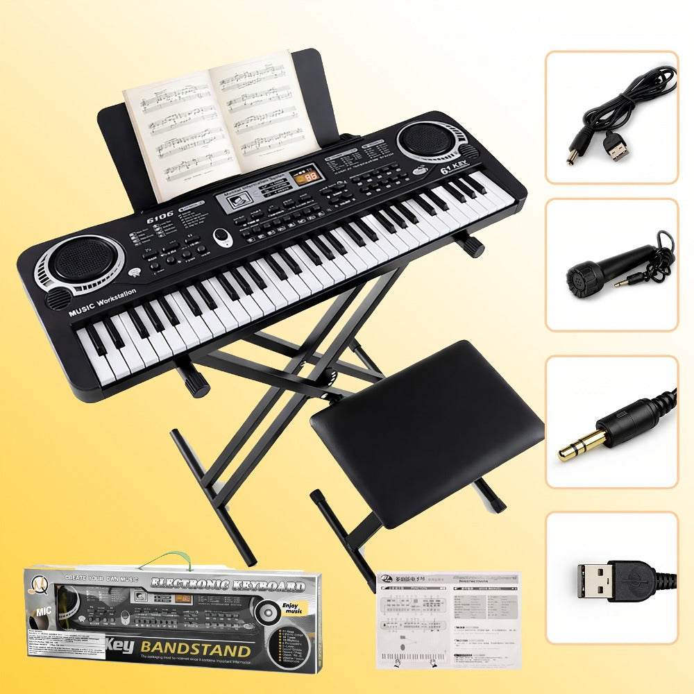 Portable Electronic Keyboard, I4250US, USB, Portable, 61-Key, Piano, Mic for Beginner detail image - detail view 3
