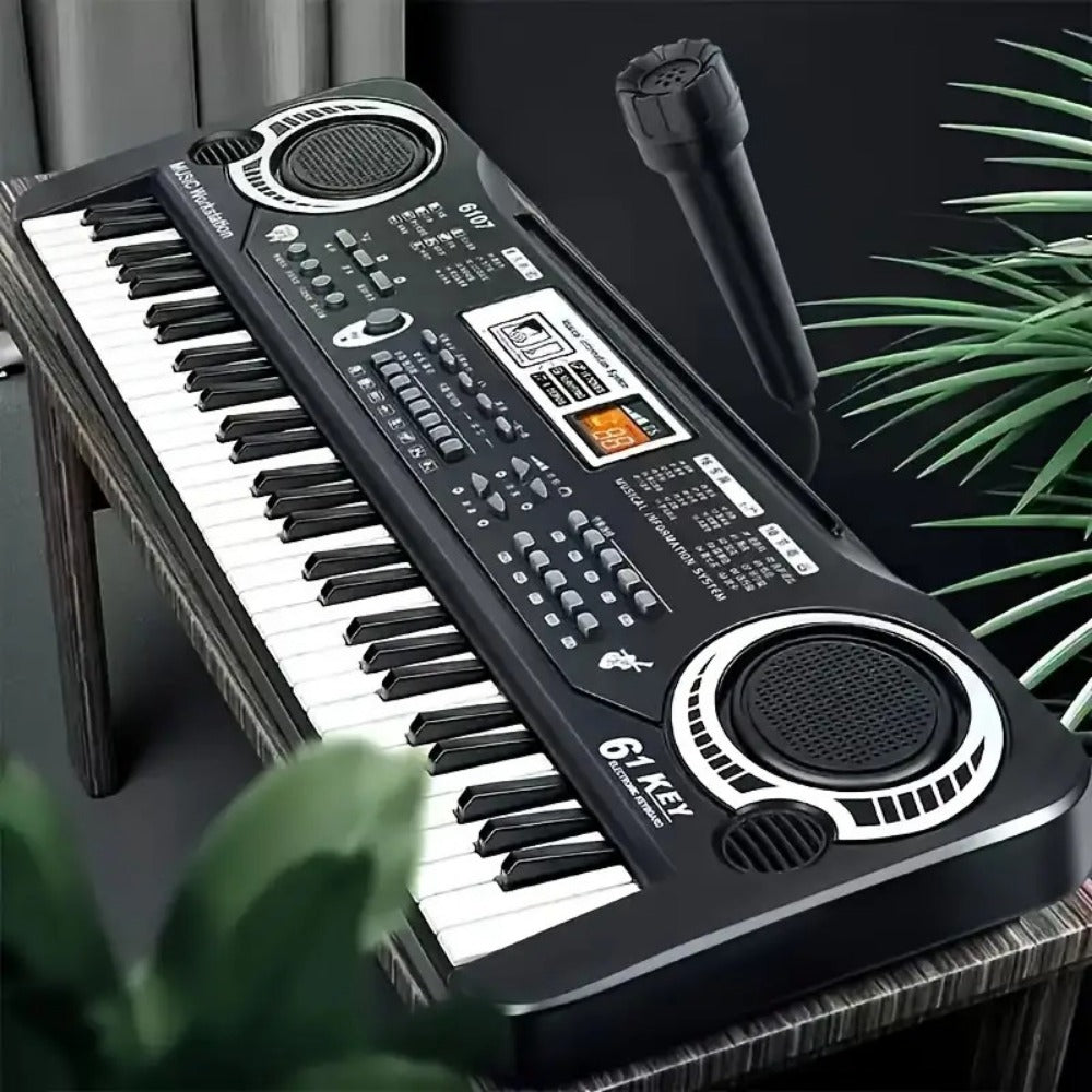 Portable Electronic Keyboard, Piano Keyboard, USB, 61-Key, Piano, Set for Beginner Lessons detail image - detail view 12