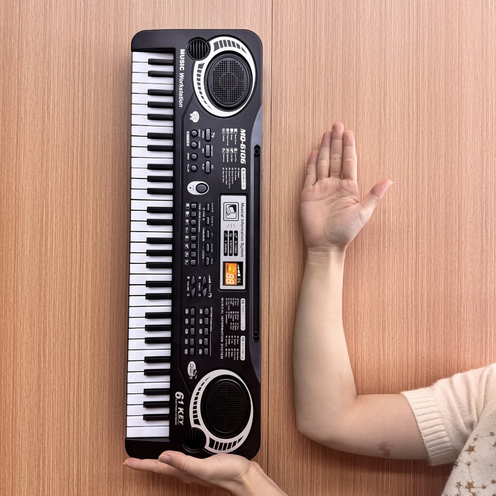 Portable Electronic Keyboard, Piano Keyboard, USB, 61-Key, Piano, Set for Beginner Lessons detail image - detail view 5