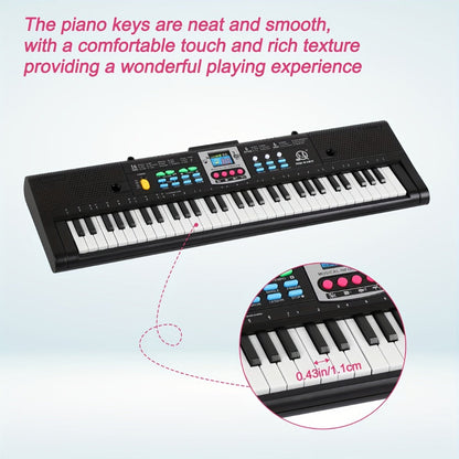 Portable Electronic Keyboard, USB, Portable, Piano, Keys, Beginner for Beginner Lessons detail image - detail view 3