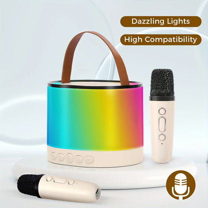 Portable Karaoke Speaker with 2 Wireless Mics, LED Lights and TWS detail image - detail view 9