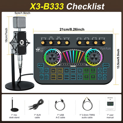 Portable Karaoke System shown in the X3-B333 mic Mixer set option