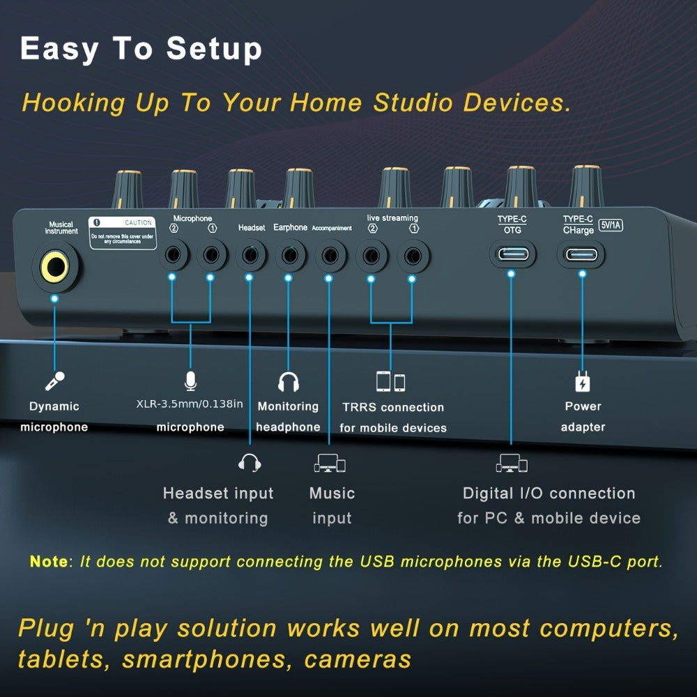 Portable Karaoke System, Condenser, Wireless, USB, Sound, Card, Professional for Parties detail image - detail view 10