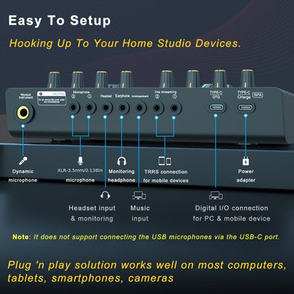Portable Karaoke System, Condenser, Wireless, USB, Sound, Card, Professional for Parties detail image - detail view 10