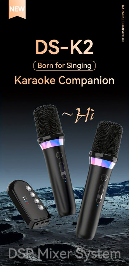 Portable Karaoke System, Stereo, RGB, Wireless, VAORLO, DS-K2, Machine for Parties detail image - detail view 12