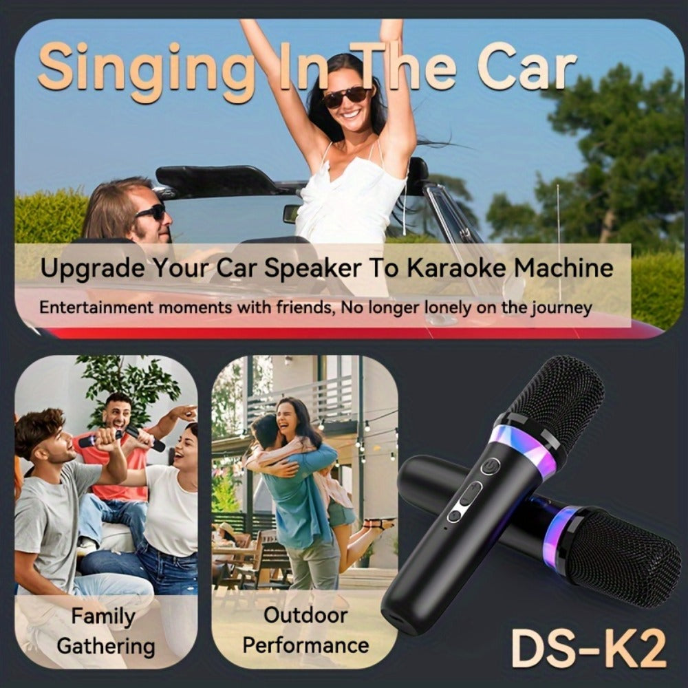 Portable Karaoke System, Stereo, RGB, Wireless, VAORLO, DS-K2, Machine for Parties detail image - detail view 7