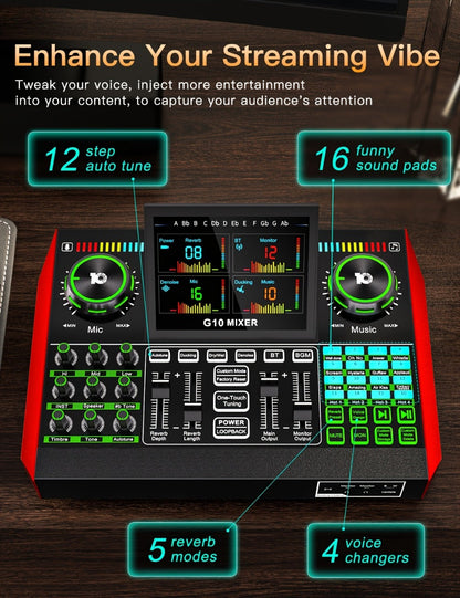 Portable Karaoke System, USB, Wireless, G10, Professional, Podcast for Parties and Karaoke detail image - detail view 13