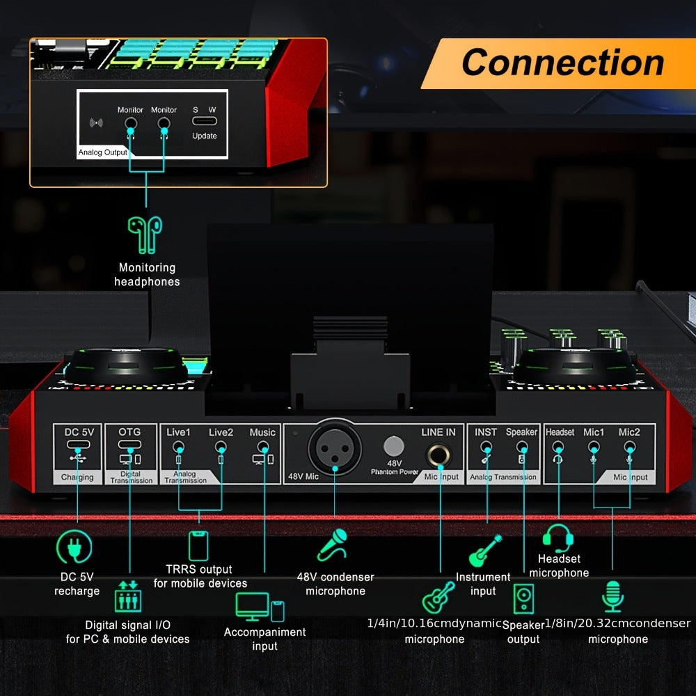 Portable Karaoke System, USB, Wireless, G10, Professional, Podcast for Parties and Karaoke detail image - detail view 15