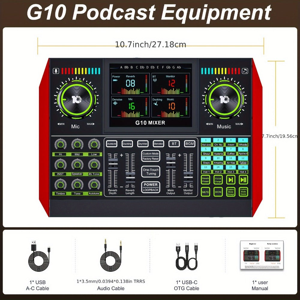 Portable Karaoke System, USB, Wireless, G10, Professional, Podcast for Parties and Karaoke detail image