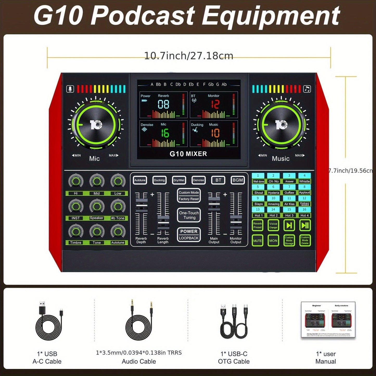 Portable Karaoke System shown in the G10 Mixer option