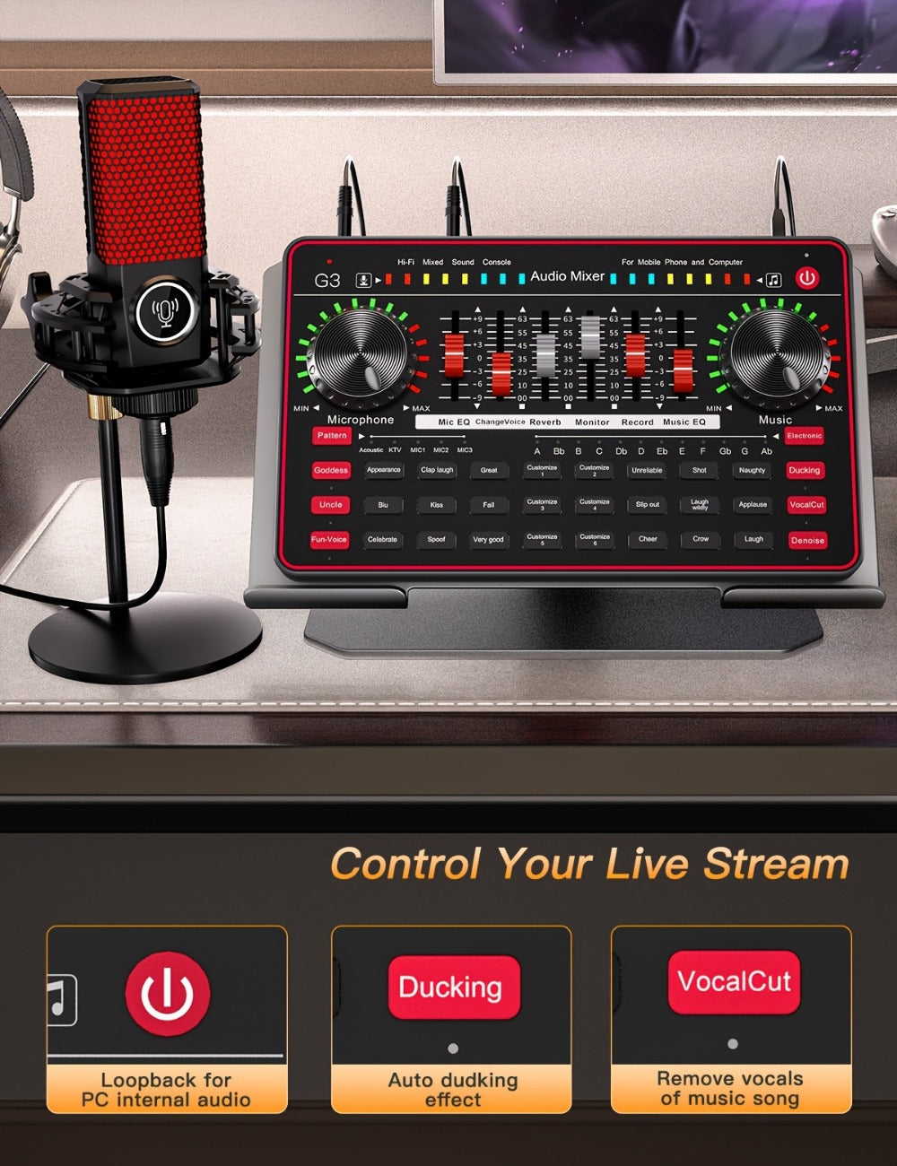 Portable Karaoke System, Wireless, USB, Podcast, Influencer, KOL for Parties and Karaoke detail image - detail view 16