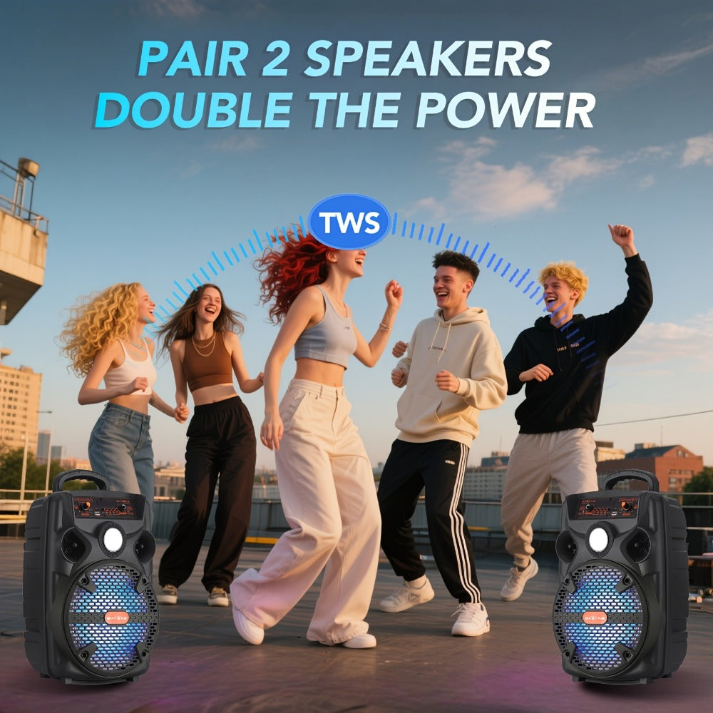 Portable PA Speaker, 1000W, Wireless, USB, BT/TF/TWS/USB/AUX, 1000W for Parties detail image - detail view 9