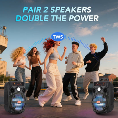 Portable PA Speaker, 1000W, Wireless, USB, BT/TF/TWS/USB/AUX, 1000W for Parties detail image - detail view 9