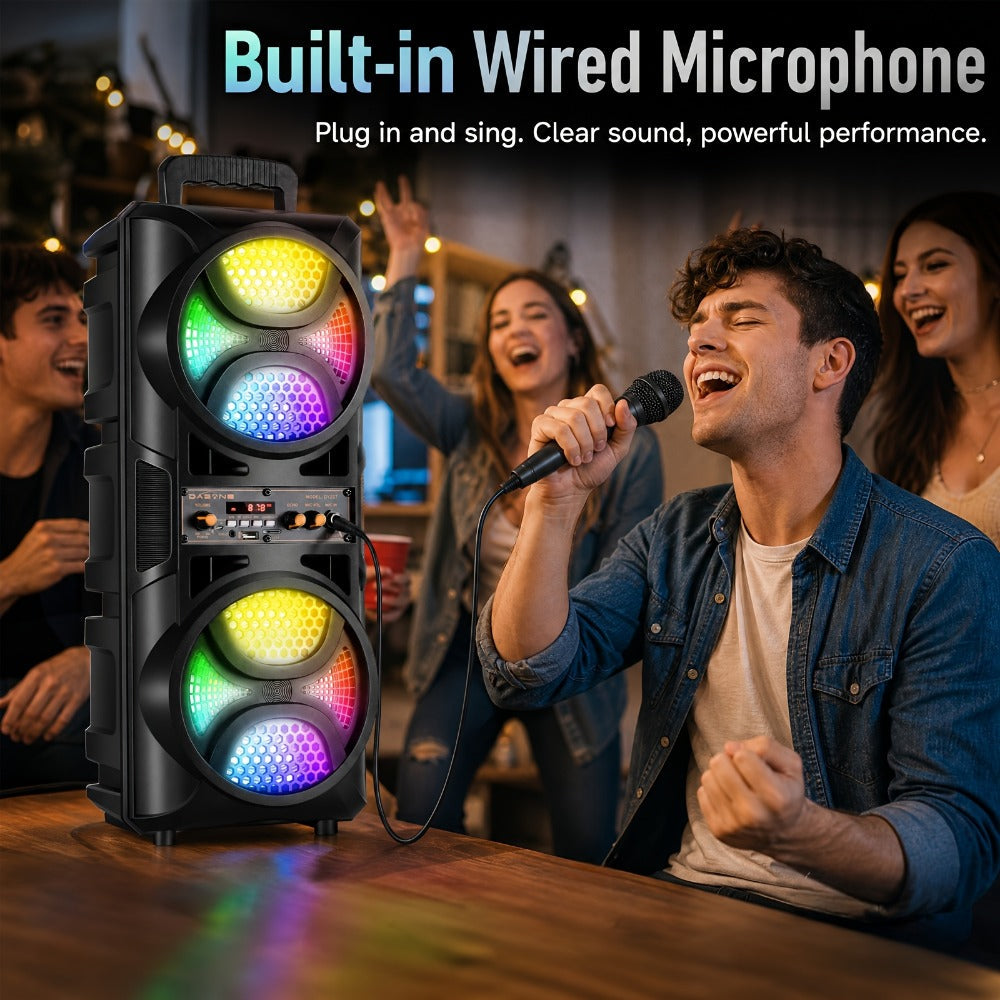 Portable PA Speaker, 10m, RGB, Remote Control, System, Wireless for Parties and Karaoke detail image - detail view 10