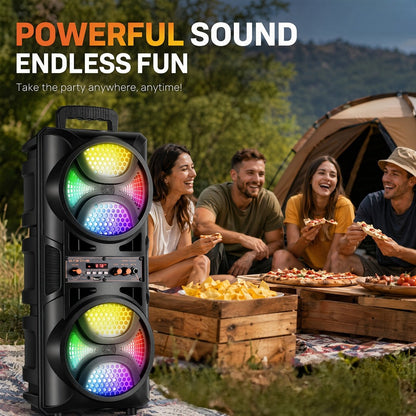 Portable PA Speaker, 10m, RGB, Remote Control, System, Wireless for Parties and Karaoke detail image - detail view 11