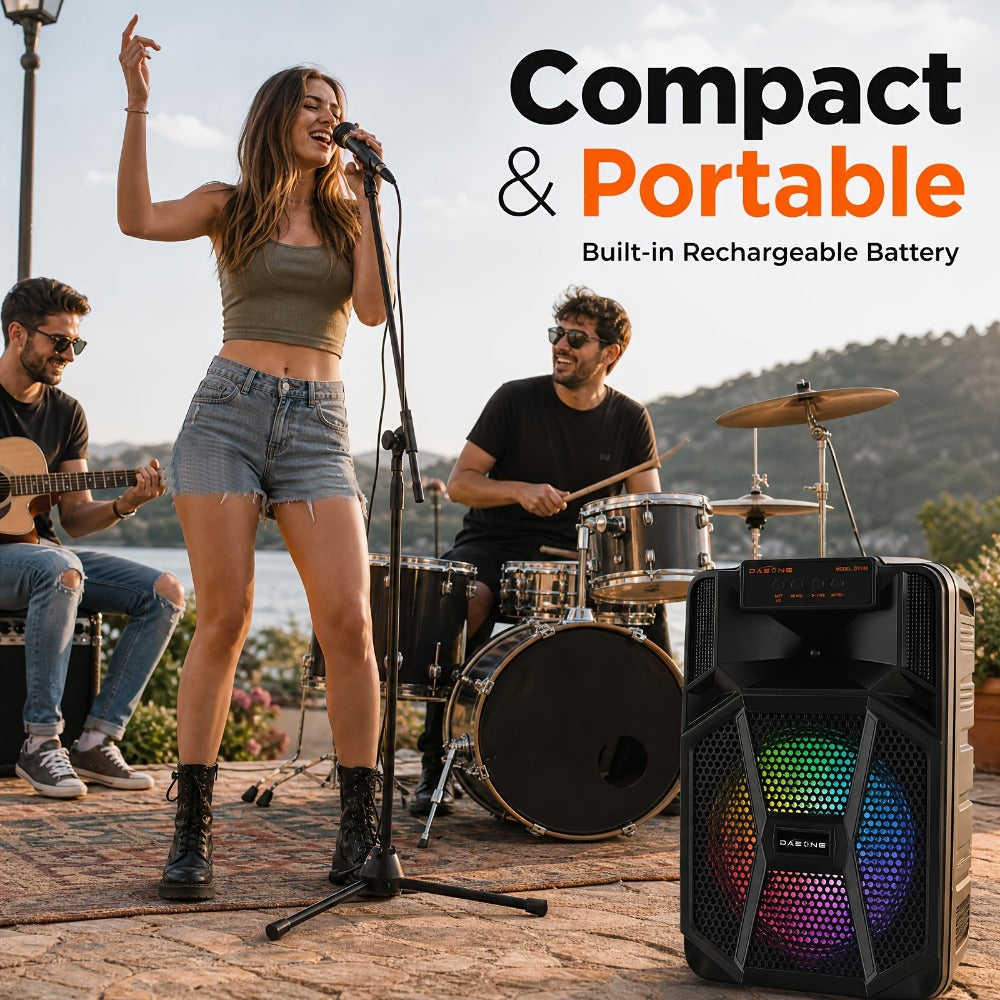 Portable PA Speaker, 10m, RGB, Remote Control, System, Wireless for Parties and Karaoke detail image - detail view 4