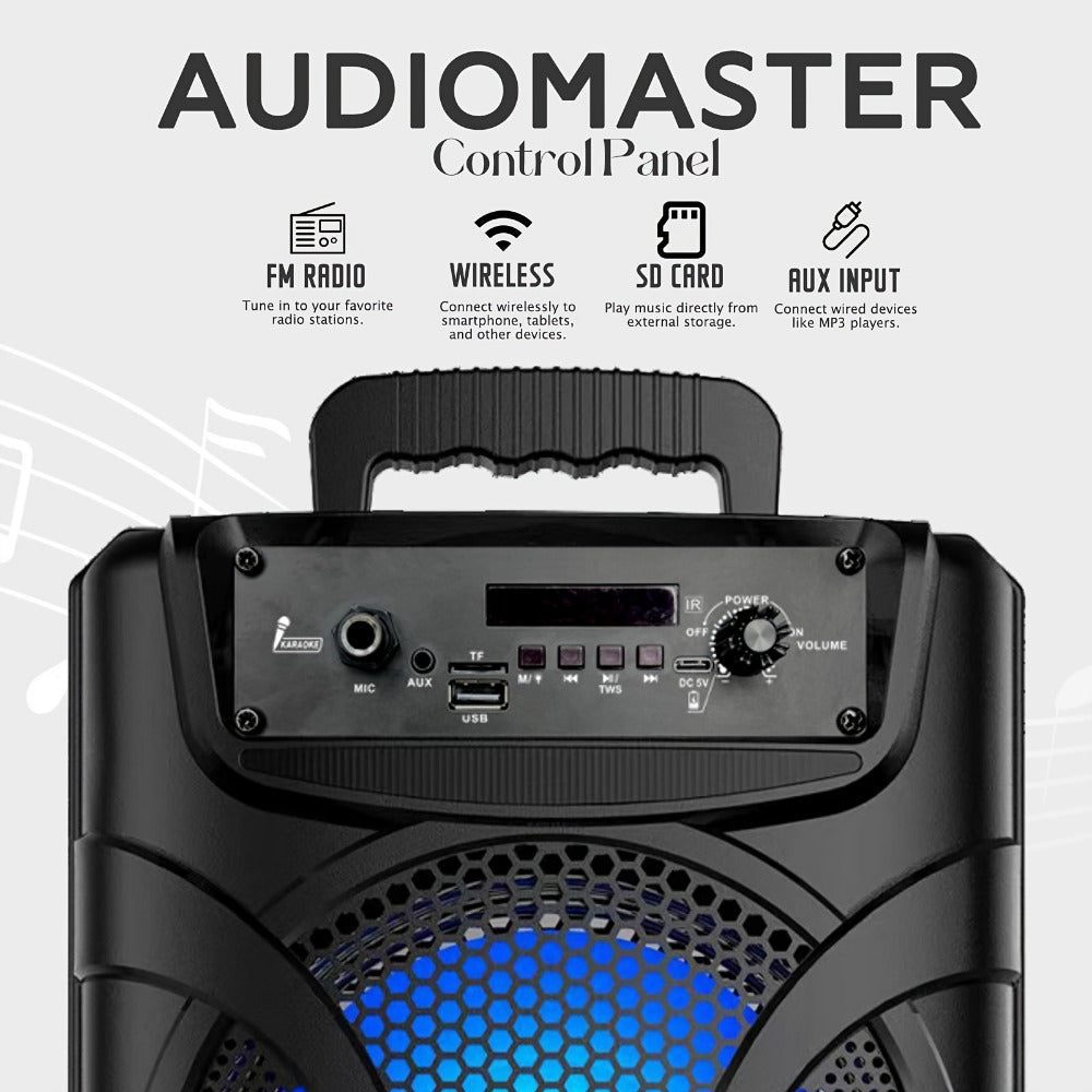 Portable PA Speaker, Bluetooth, Wireless, System, Rechargeable for Parties and Karaoke detail image - detail view 8