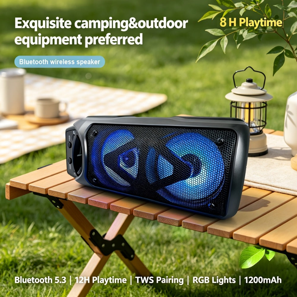 Portable PA Speaker, RGB, Wireless, Easter/Mother, Day for Parties and Karaoke detail image - detail view 11