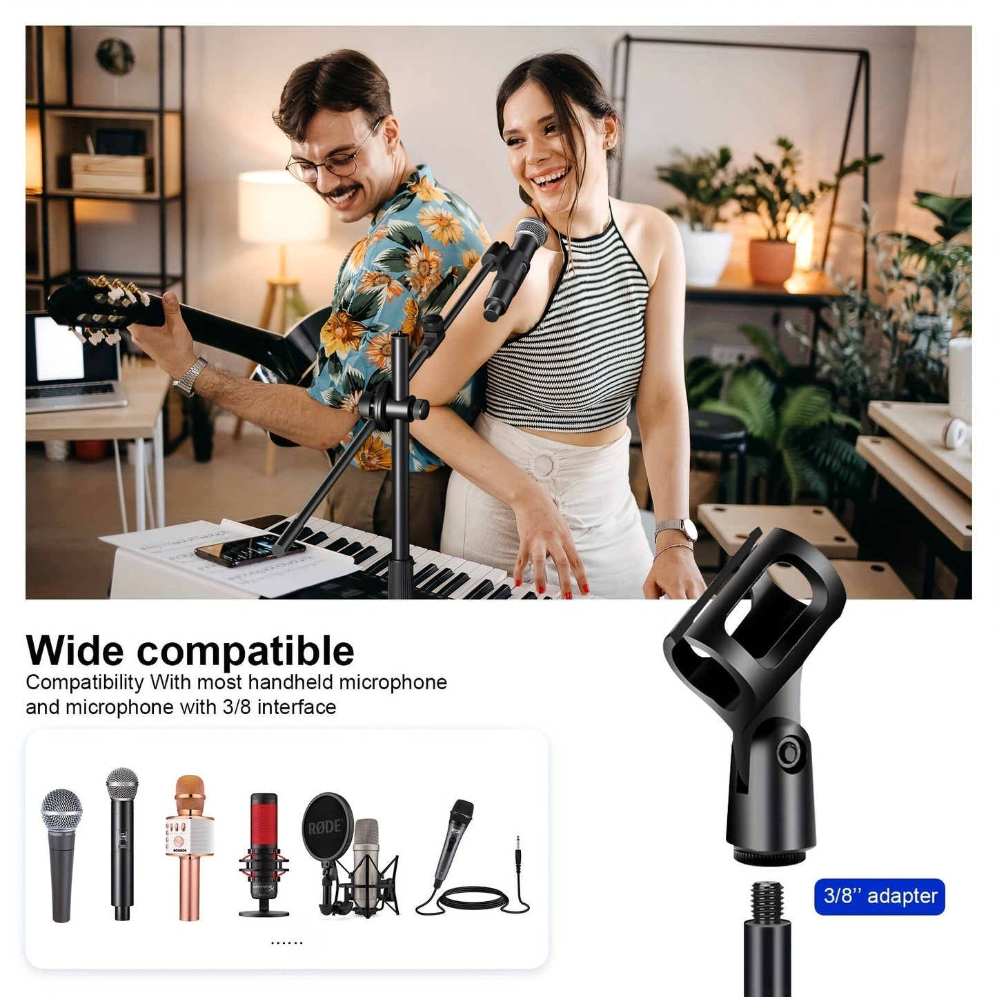 Adjustable Microphone Boom Stand shown in the AK-210 option