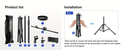 Portable Tripod Microphone Boom Stand with Clip and Carrying Bag detail image - detail view 10