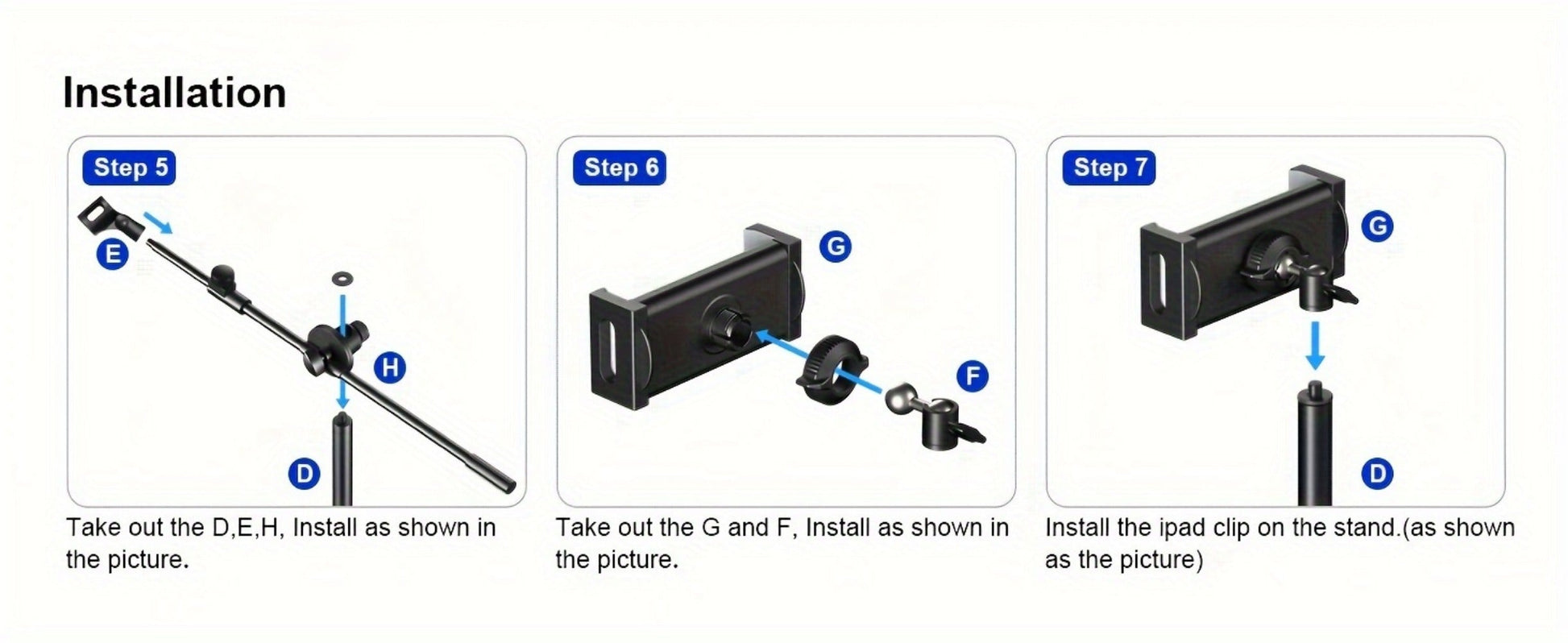 Portable Tripod Microphone Boom Stand with Clip and Carrying Bag detail image - detail view 12
